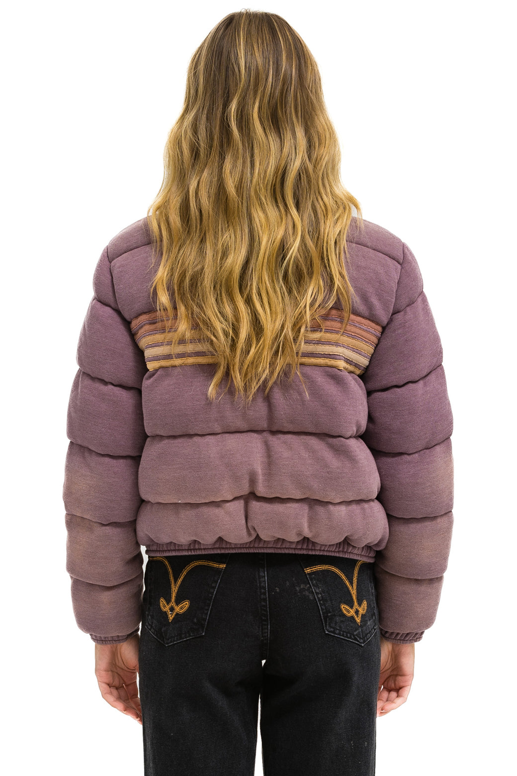 5 STRIPE FADED APRES JACKET - FADED MOCHA