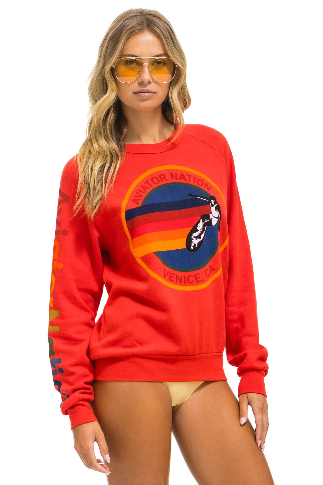 AVIATOR NATION SWEATSHIRT - RED