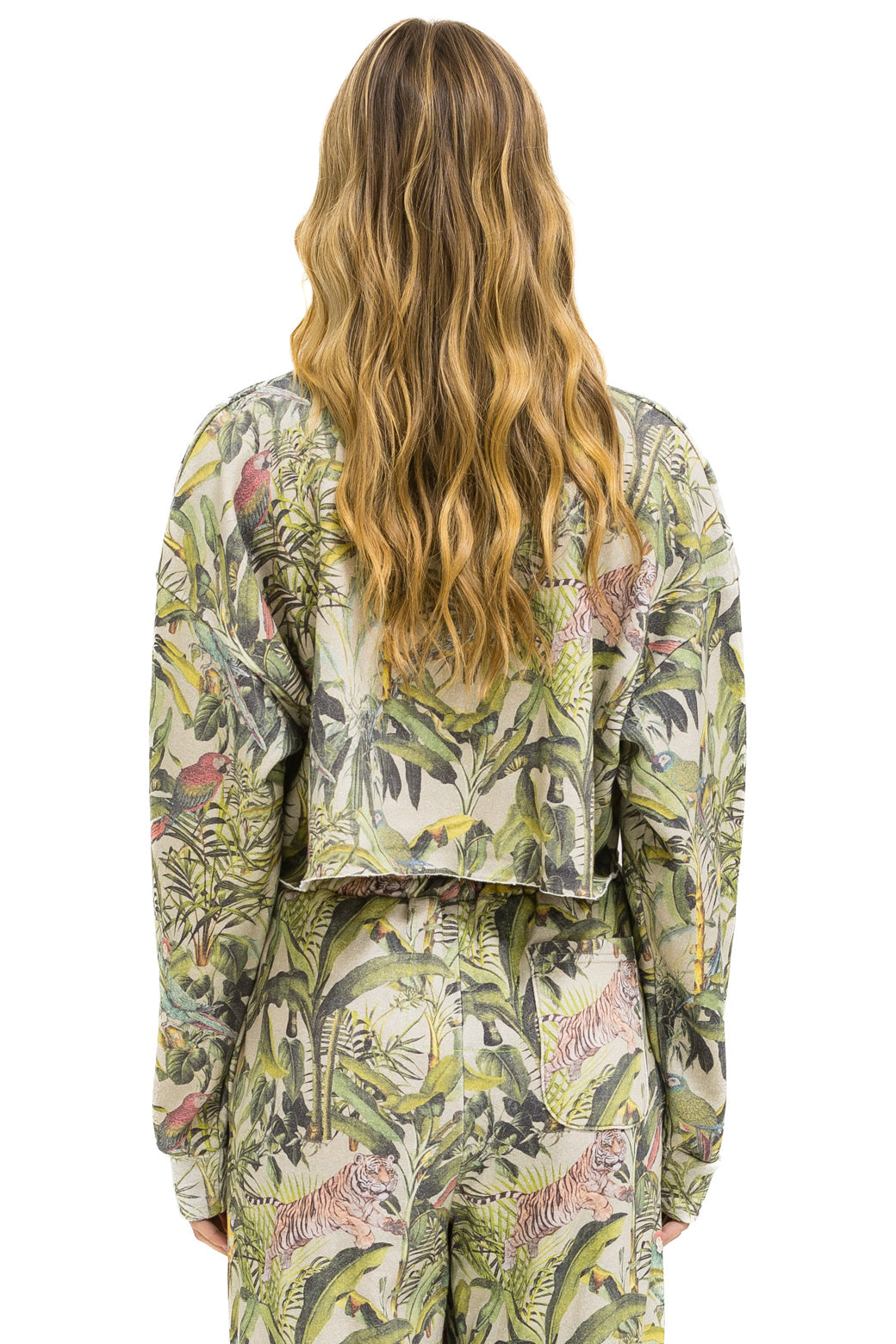 JUNGLE CROPPED CREW SWEATSHIRT RELAXED - SAND