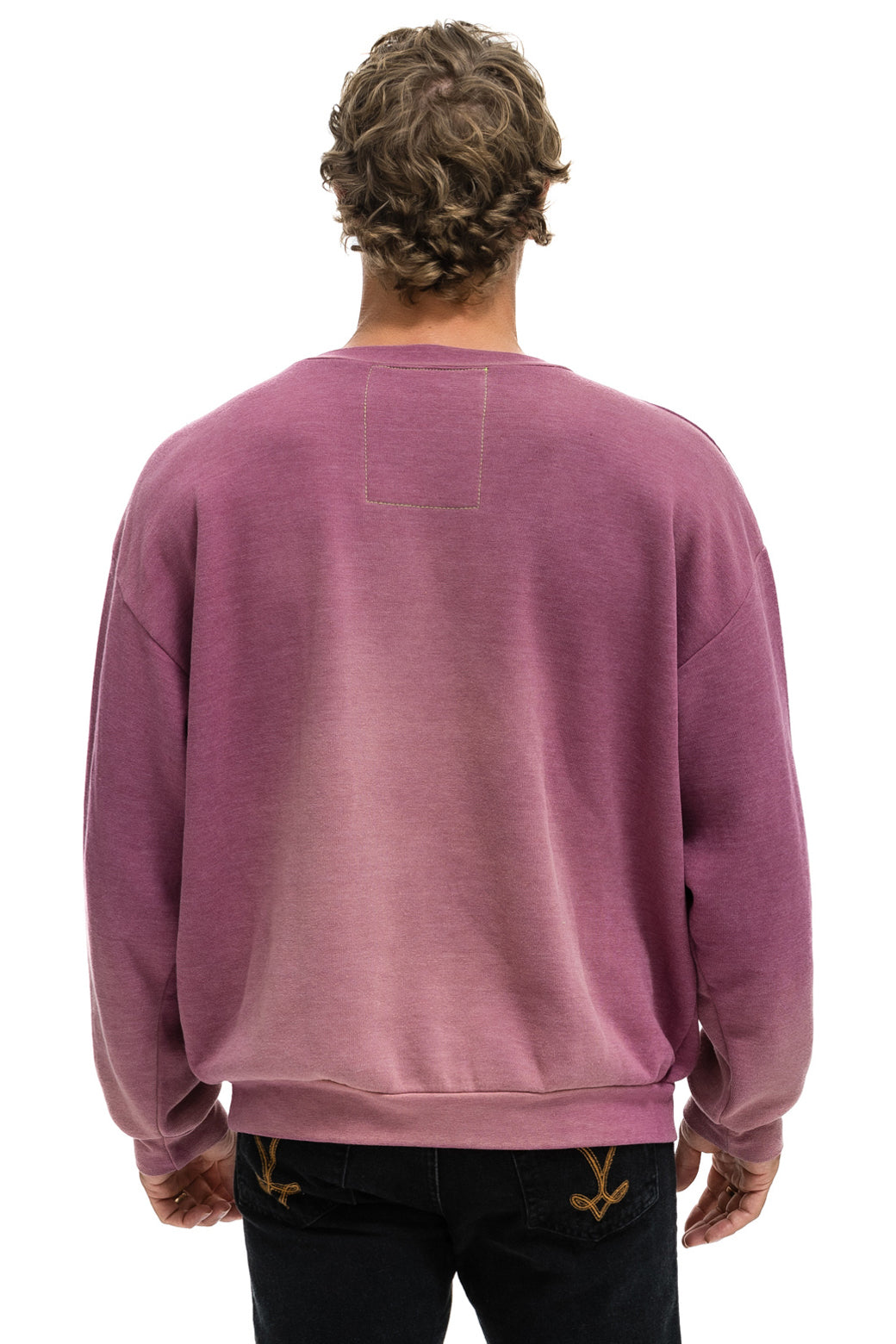 BOLT STITCH 2 RELAXED CREW SWEATSHIRT - FADED BERRY
