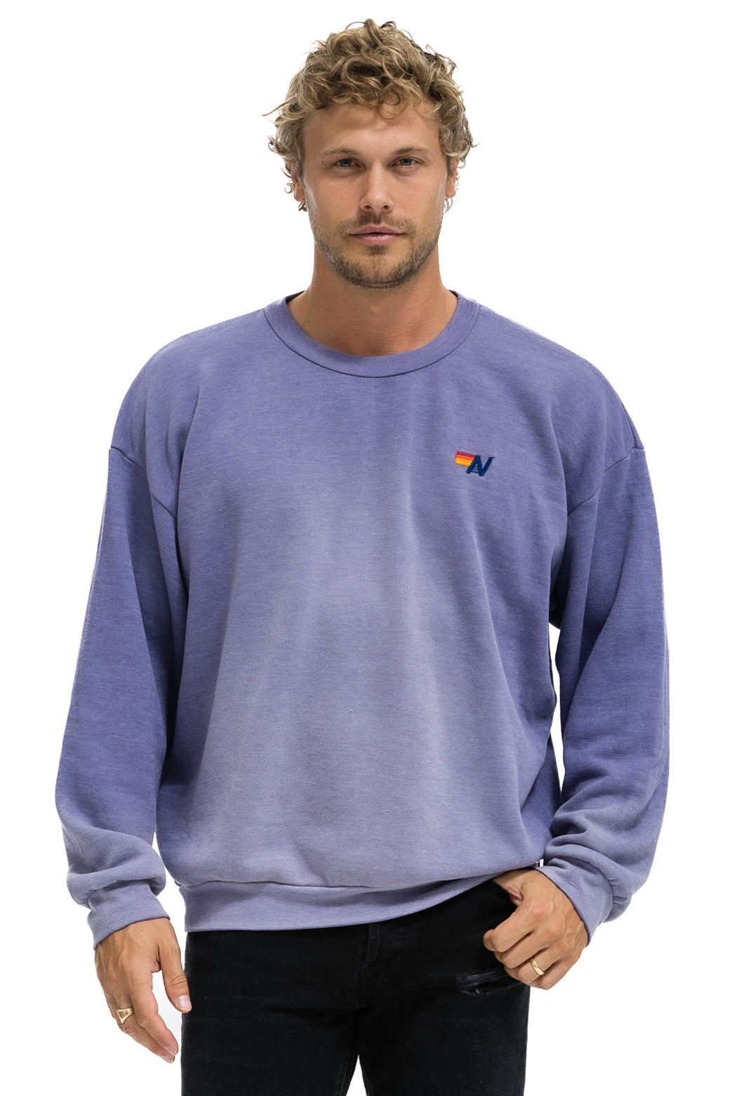 ESSENTIAL RELAXED CREW SWEATSHIRT - FADED GRAPE