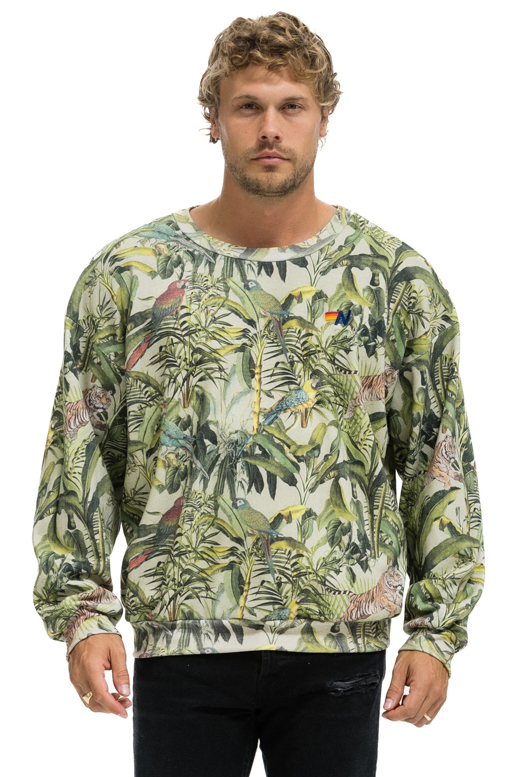 JUNGLE RELAXED CREW SWEATSHIRT - SAND