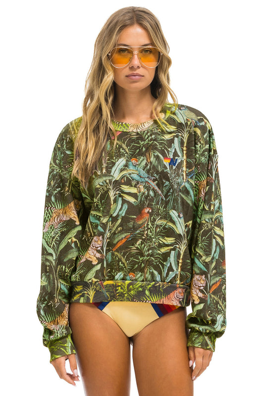 JUNGLE RELAXED CREW SWEATSHIRT - VINTAGE CHARCOAL
