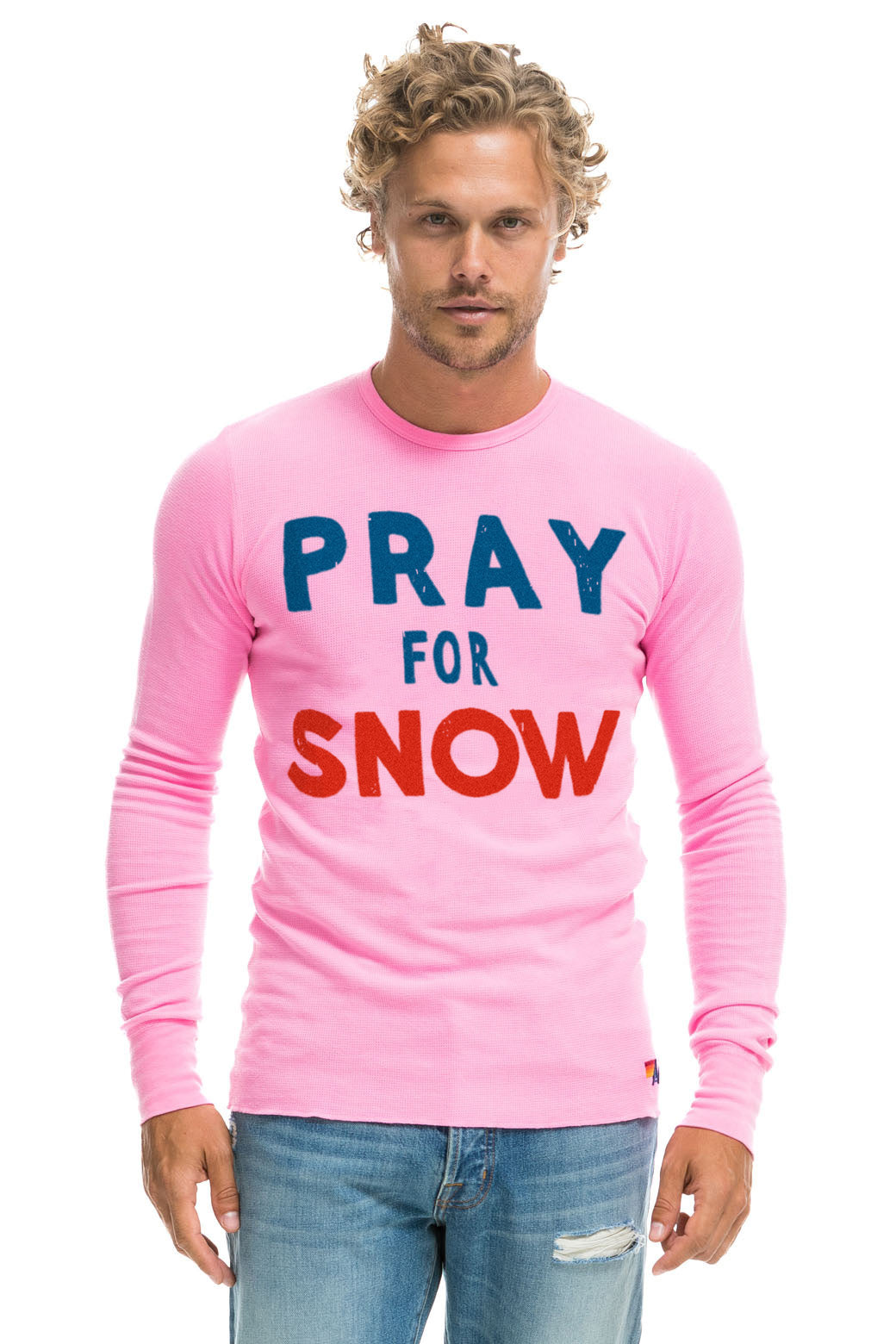 PRAY FOR SNOW THERMAL - NEON PINK