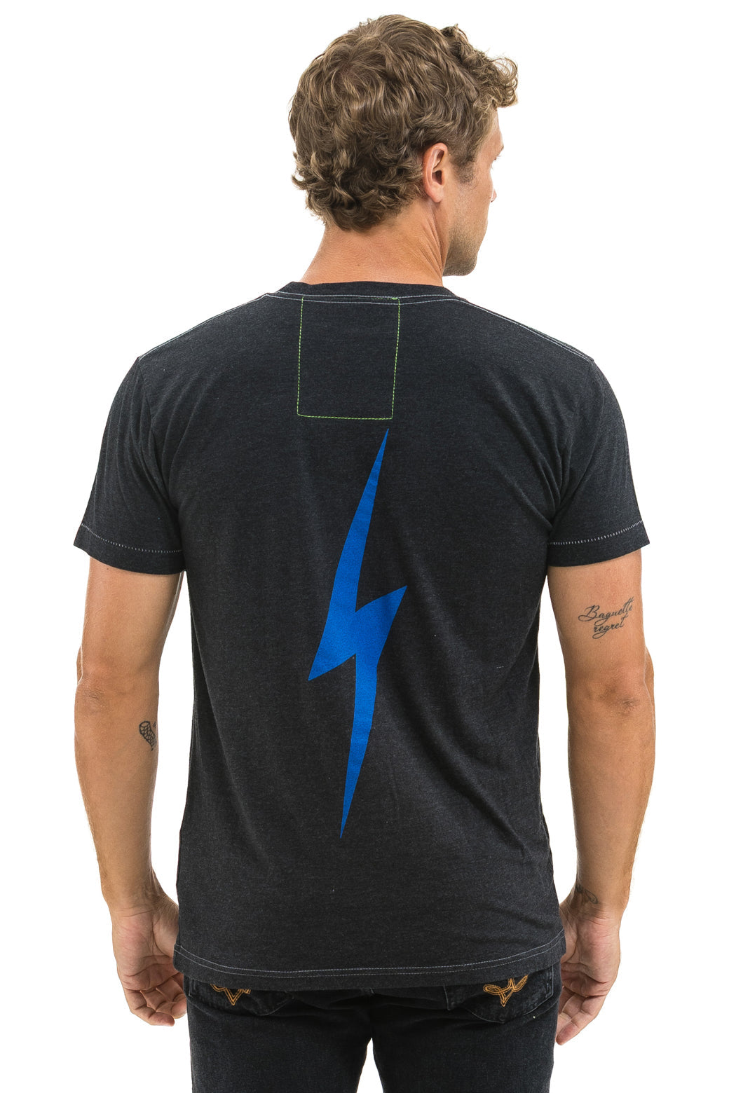 NY METS BOLT CREW TEE - BLACK