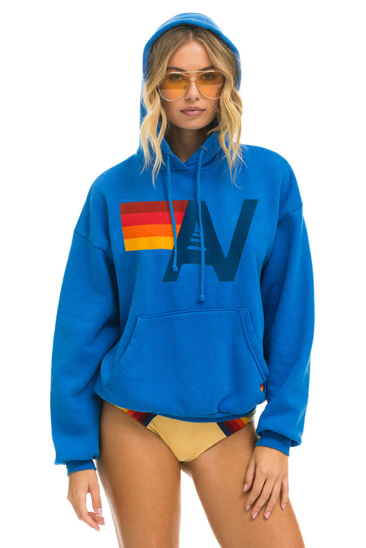 LOGO PULLOVER RELAXED HOODIE - ADVENTURE BLUE