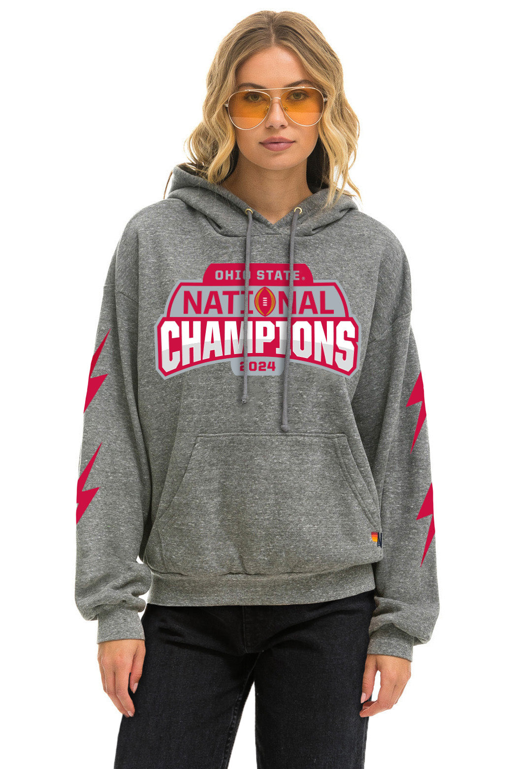 OHIO STATE CFP CHAMPIONS 2025 RELAXED PULLOVER HOODIE - HEATHER