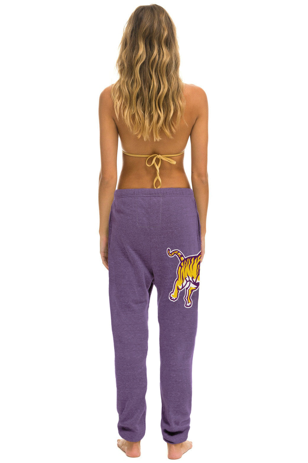 LSU TIGER UNISEX POCKET SWEATPANTS - GRAPE