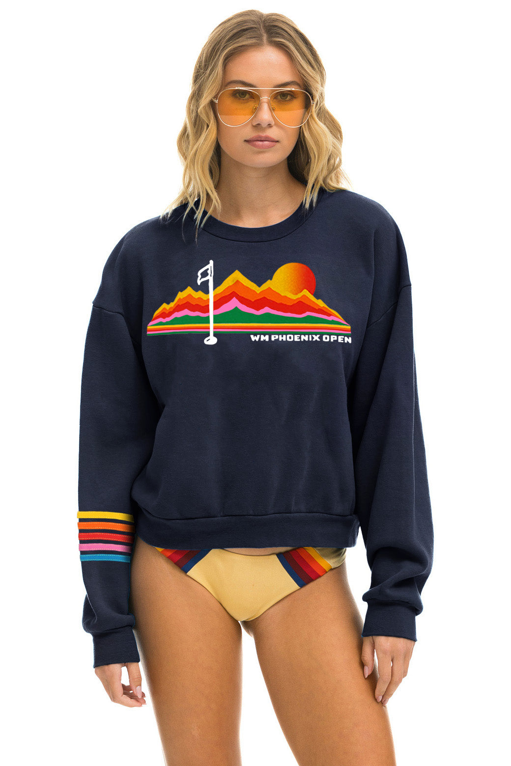 WM PHOENIX OPEN 2025 RELAXED CREW SWEATSHIRT - NAVY