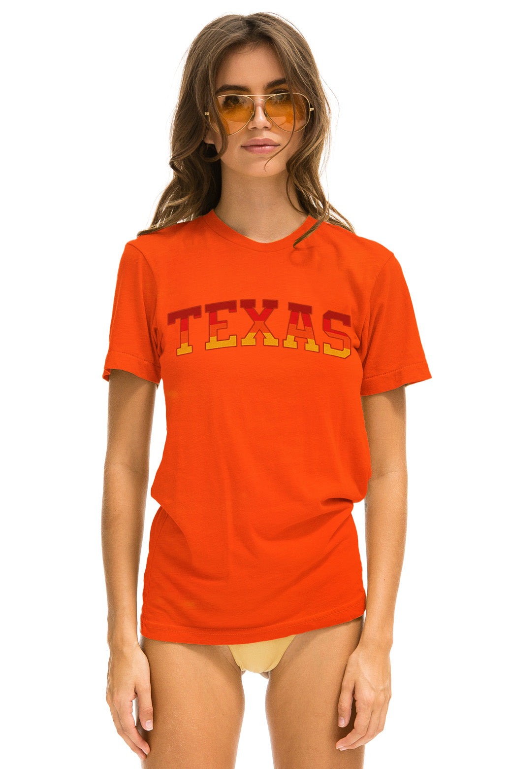 UNIVERSITY OF TEXAS CREW TEE SHIRT - ORANGE