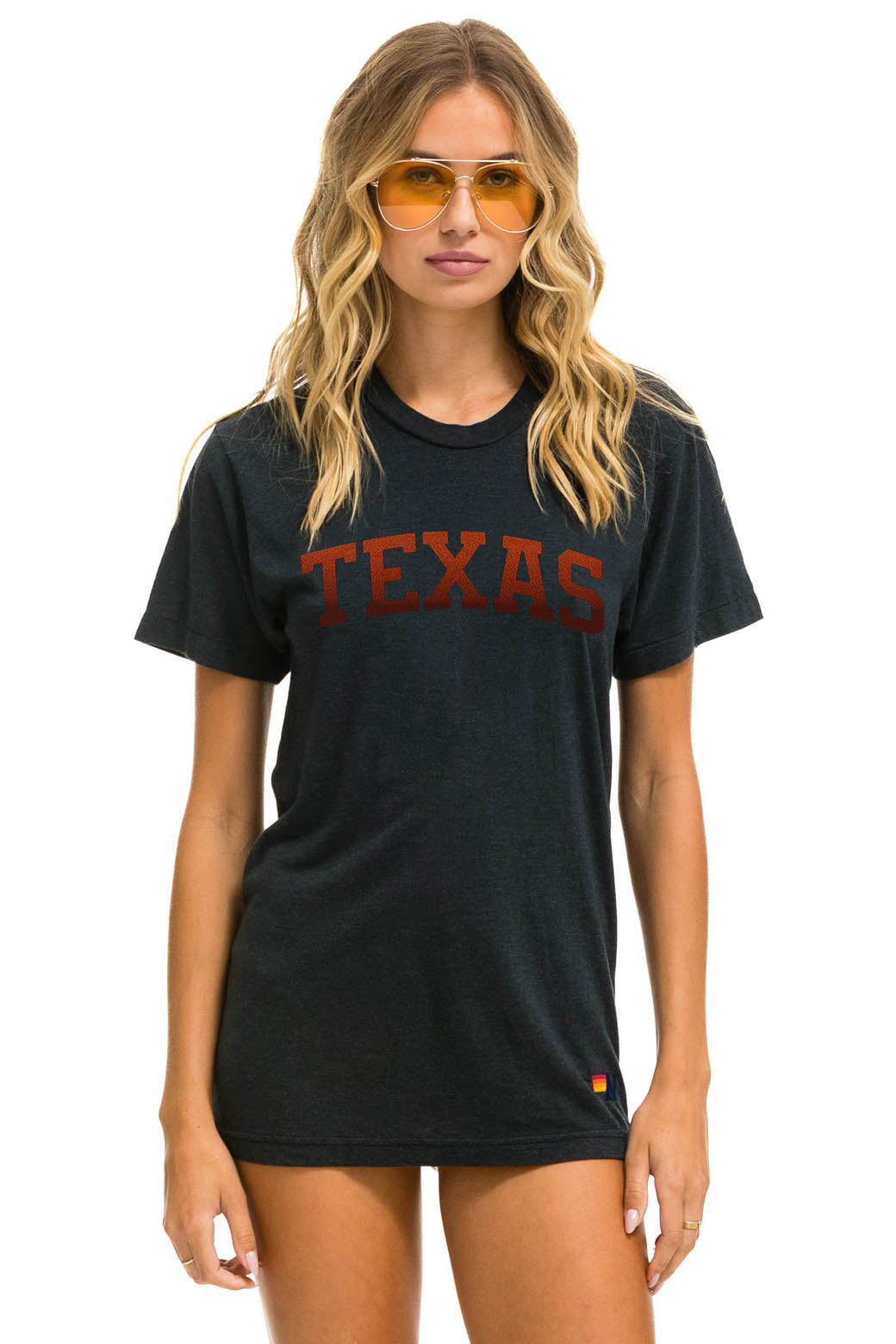 UNIVERSITY OF TEXAS BOLT CREW TEE SHIRT - CHARCOAL