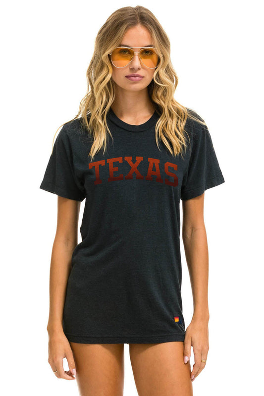 UNIVERSITY OF TEXAS BOLT CREW TEE SHIRT - CHARCOAL