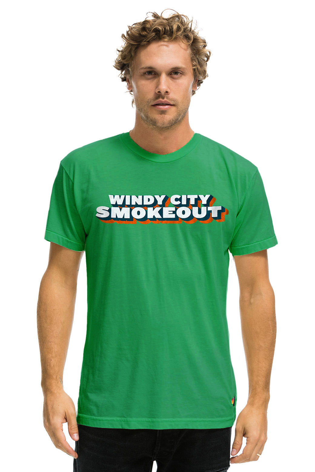 WINDY CITY SMOKEOUT 2025 CREW TEE SHIRT - KELLY GREEN