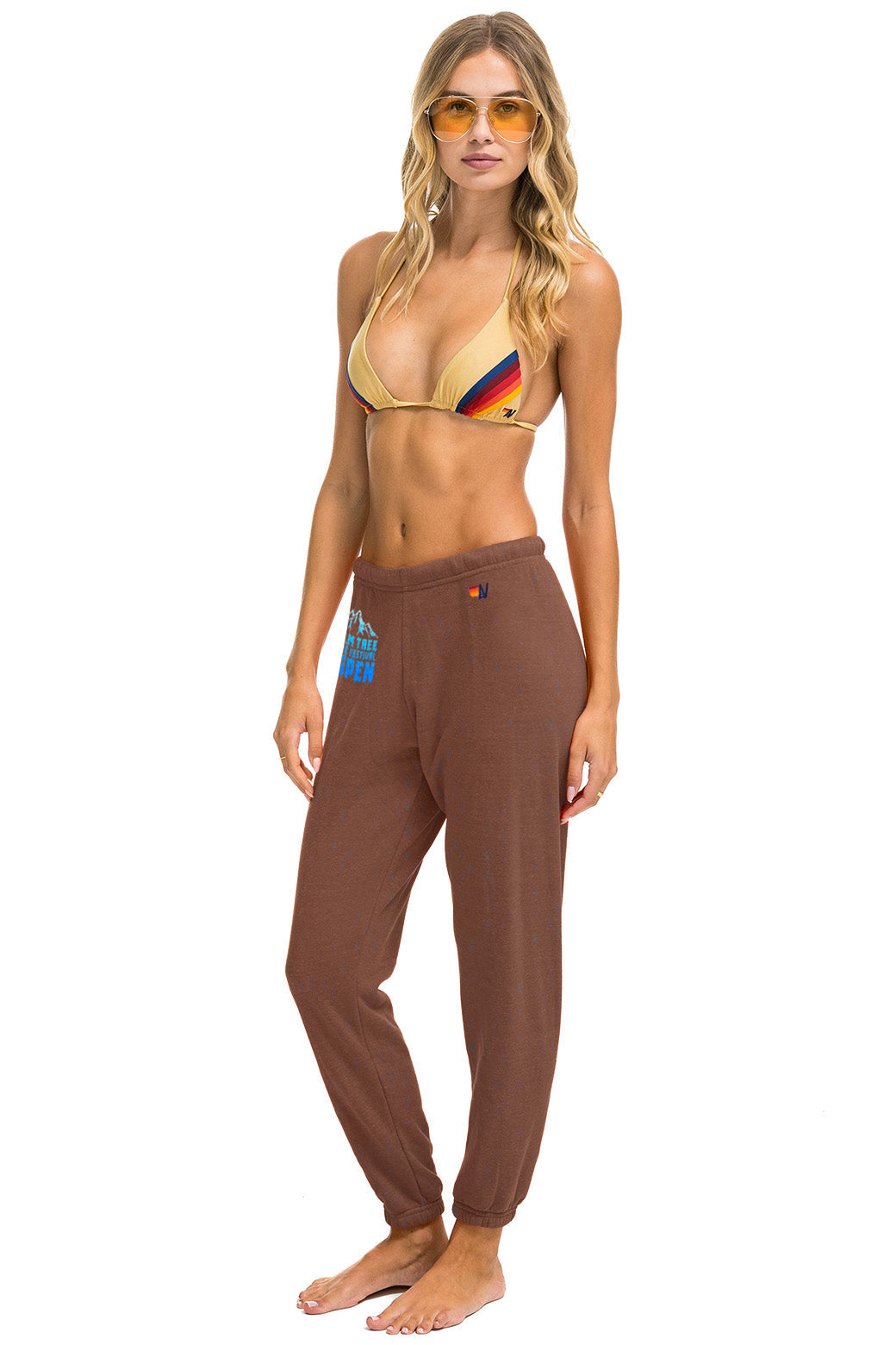 PALM TREE FESTIVAL ASPEN 2025 UNISEX SWEATPANTS - BROWN