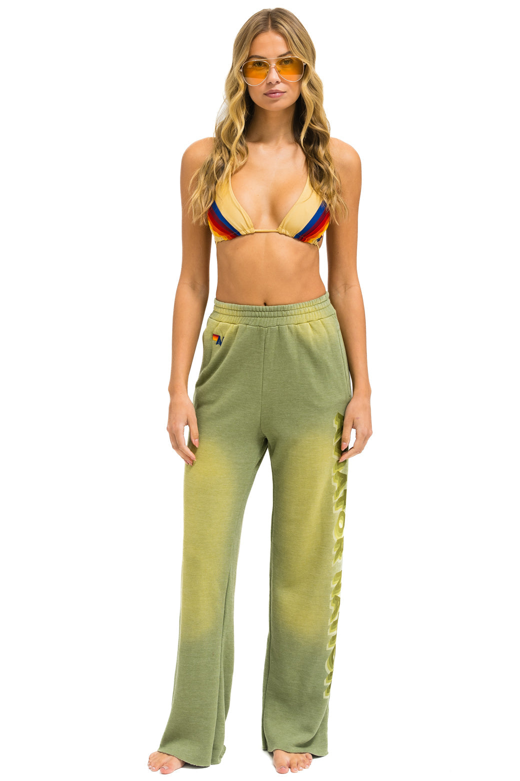 AN 3D WIDE LEG POCKET SWEATPANTS - FADED ARMY