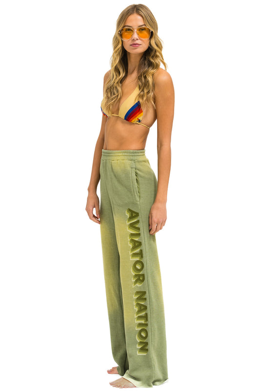 AN 3D WIDE LEG POCKET SWEATPANTS - FADED ARMY