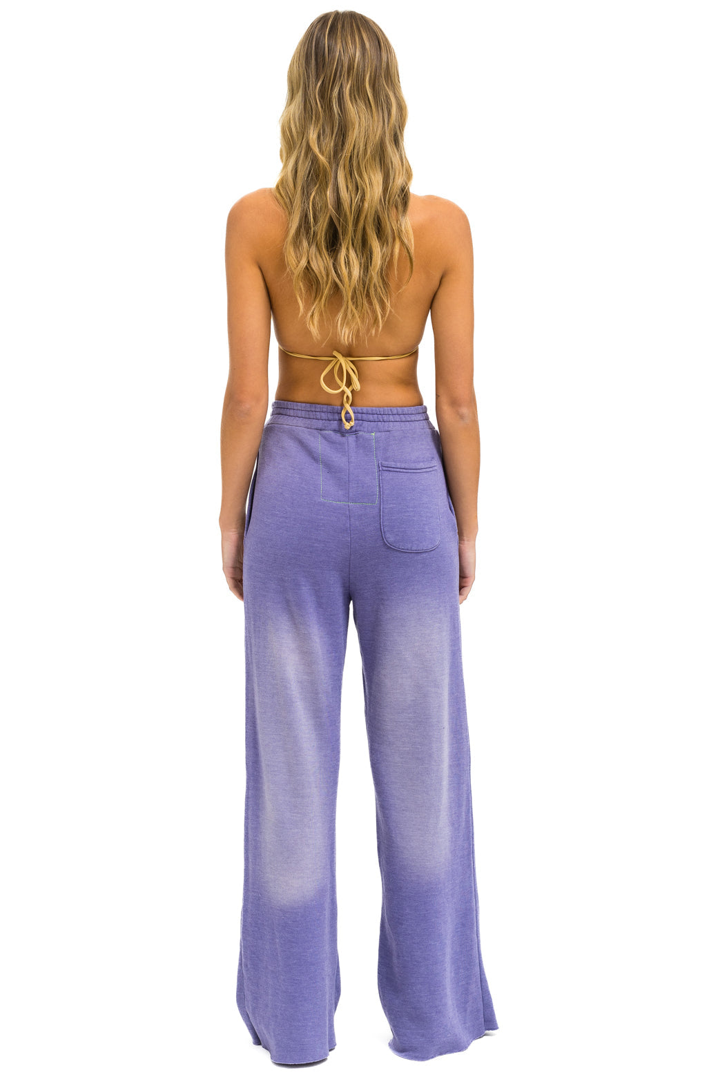 AN 3D WIDE LEG POCKET SWEATPANTS - FADED GRAPE