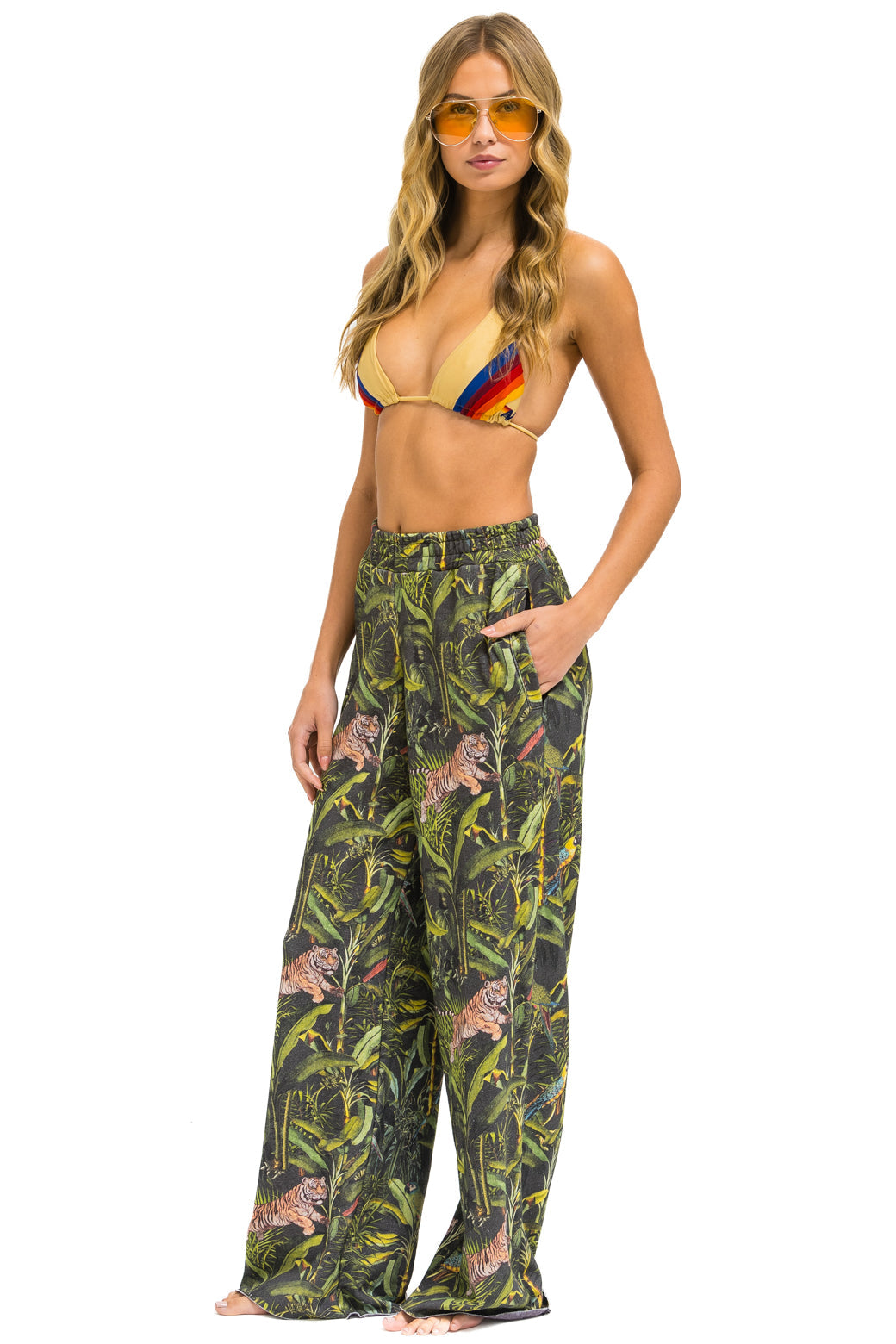 JUNGLE WIDE LEG POCKET SWEATPANTS - VINTAGE CHARCOAL