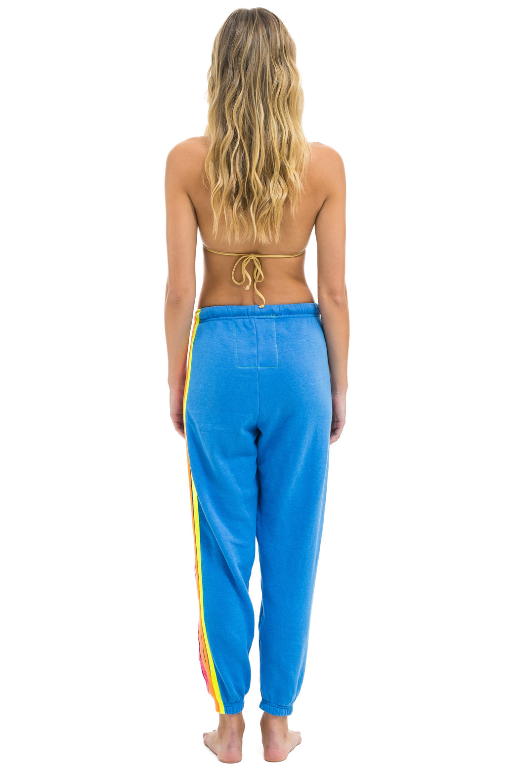5 STRIPE SWEATPANTS - COBALT // NEON