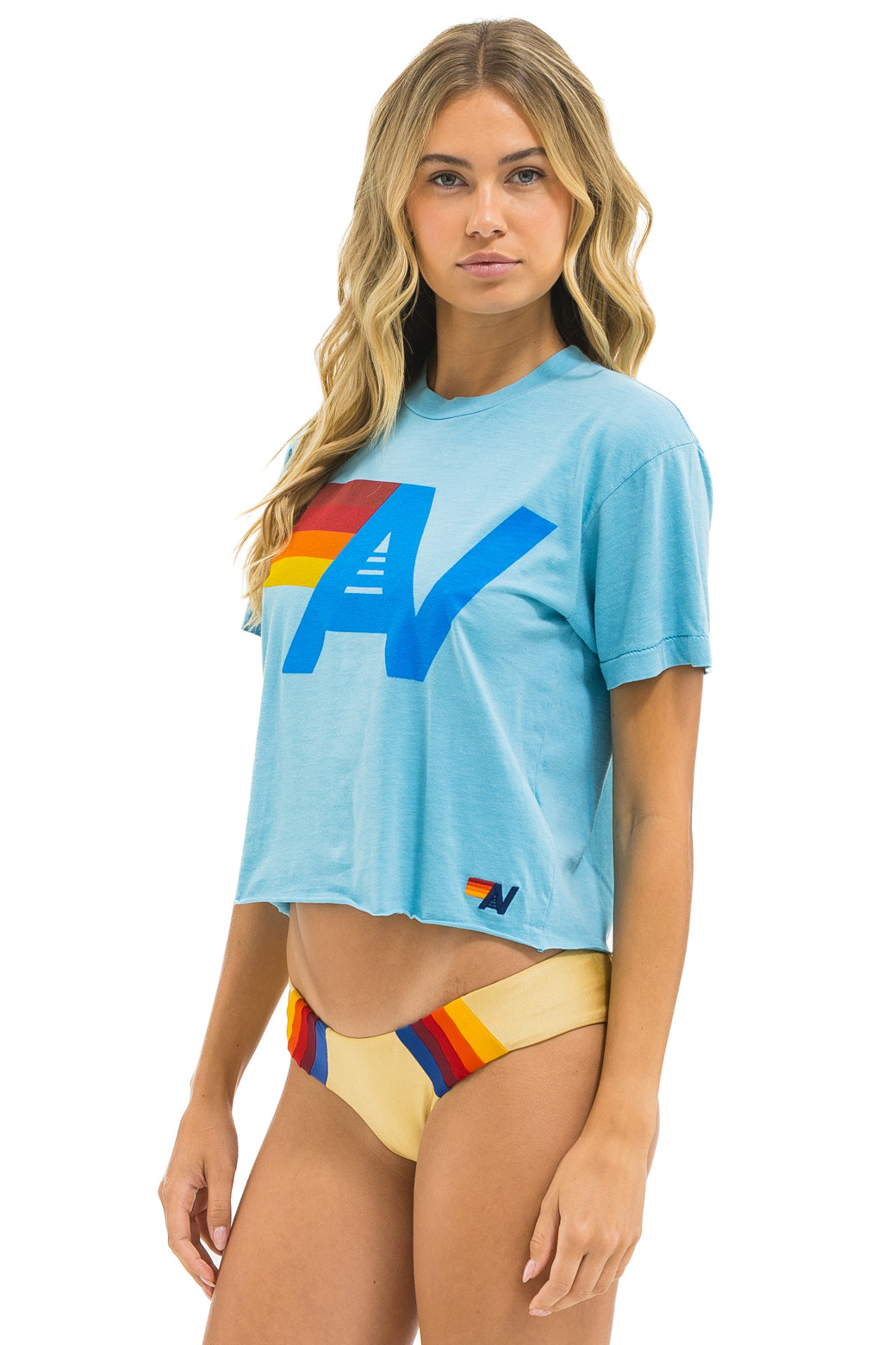 LOGO BOYFRIEND TEE - AQUA