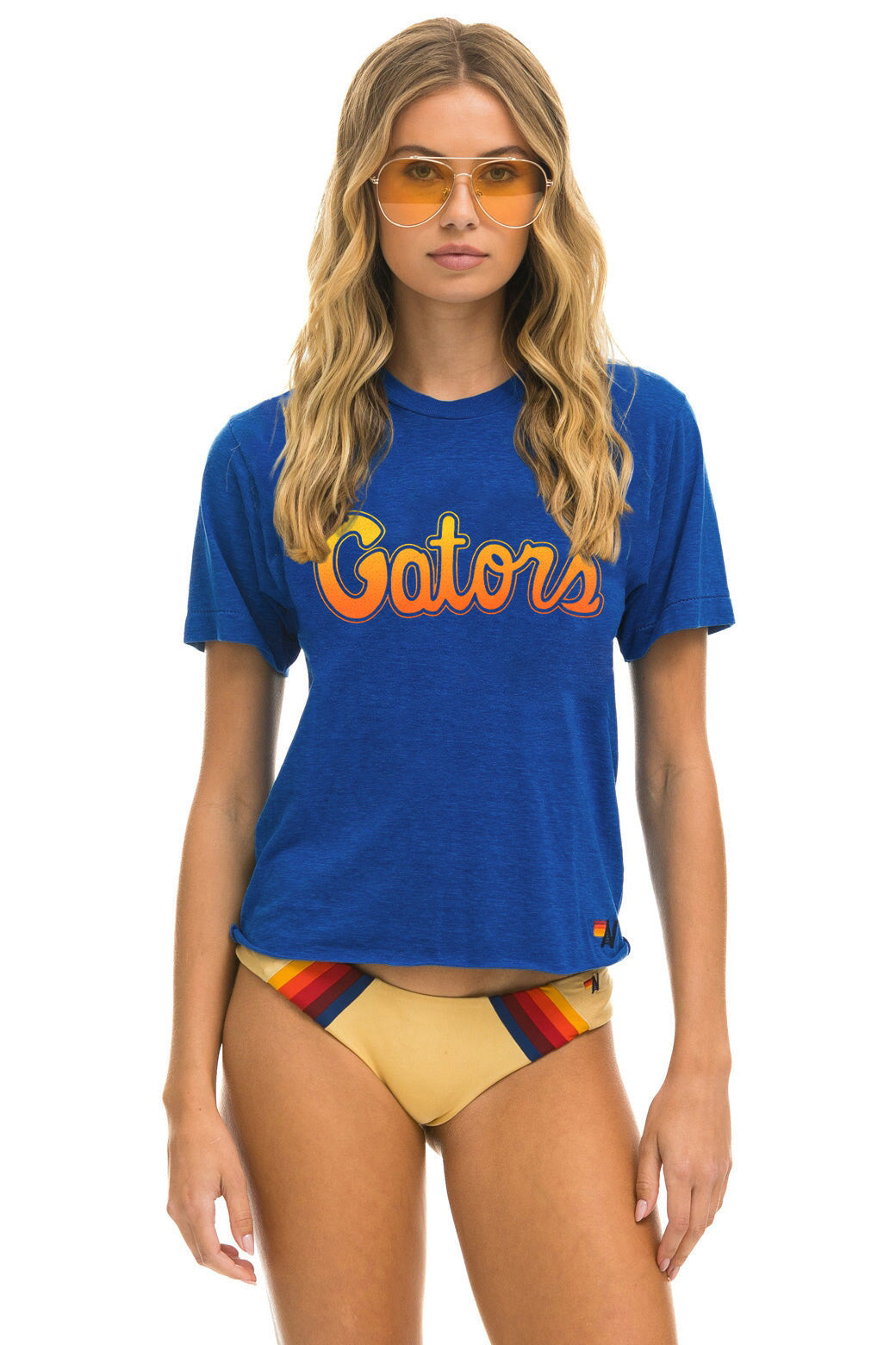 UNIVERSITY OF FLORIDA BOLT BOYFRIEND TEE - BLUE