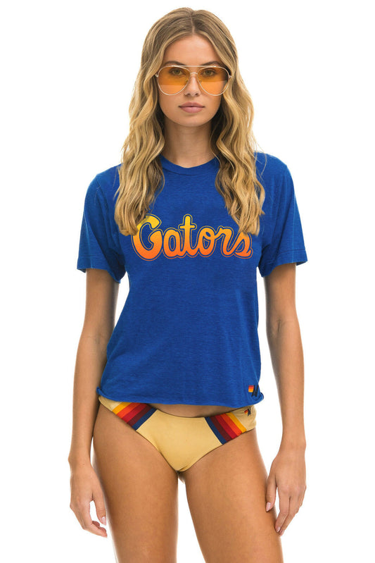 UNIVERSITY OF FLORIDA BOLT BOYFRIEND TEE - BLUE