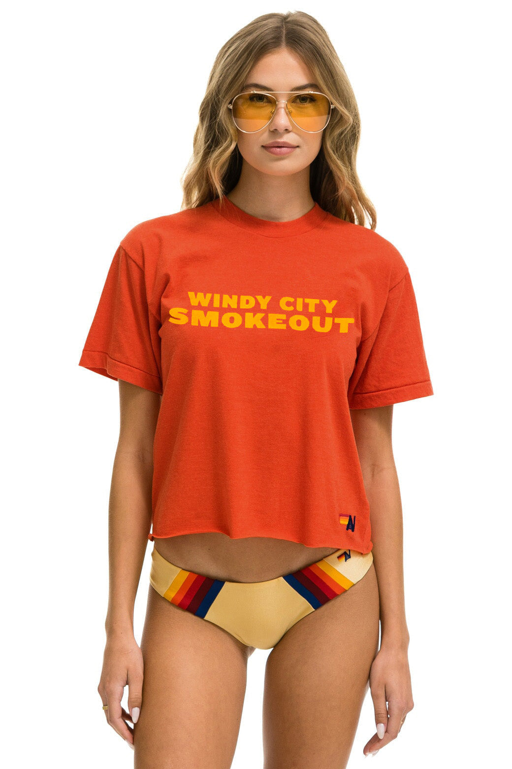 WINDY CITY SMOKEOUT 2025 BOYFRIEND TEE SHIRT - ORANGE