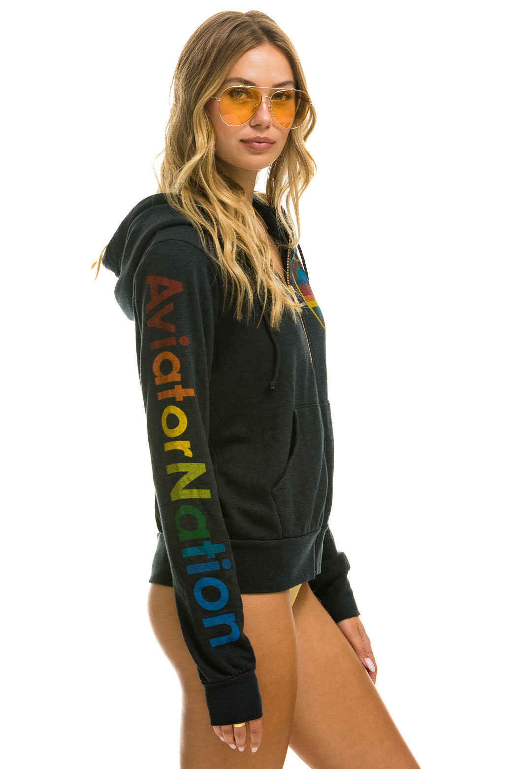 AVIATOR NATION HOODIE - CHARCOAL