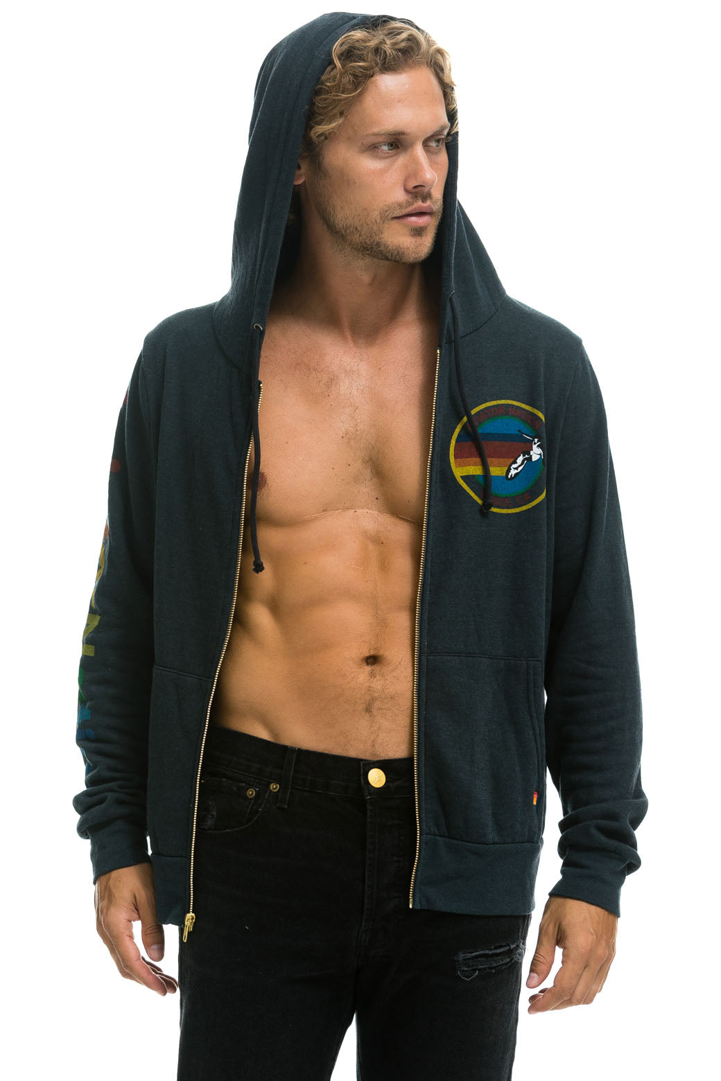 AVIATOR NATION HOODIE - CHARCOAL