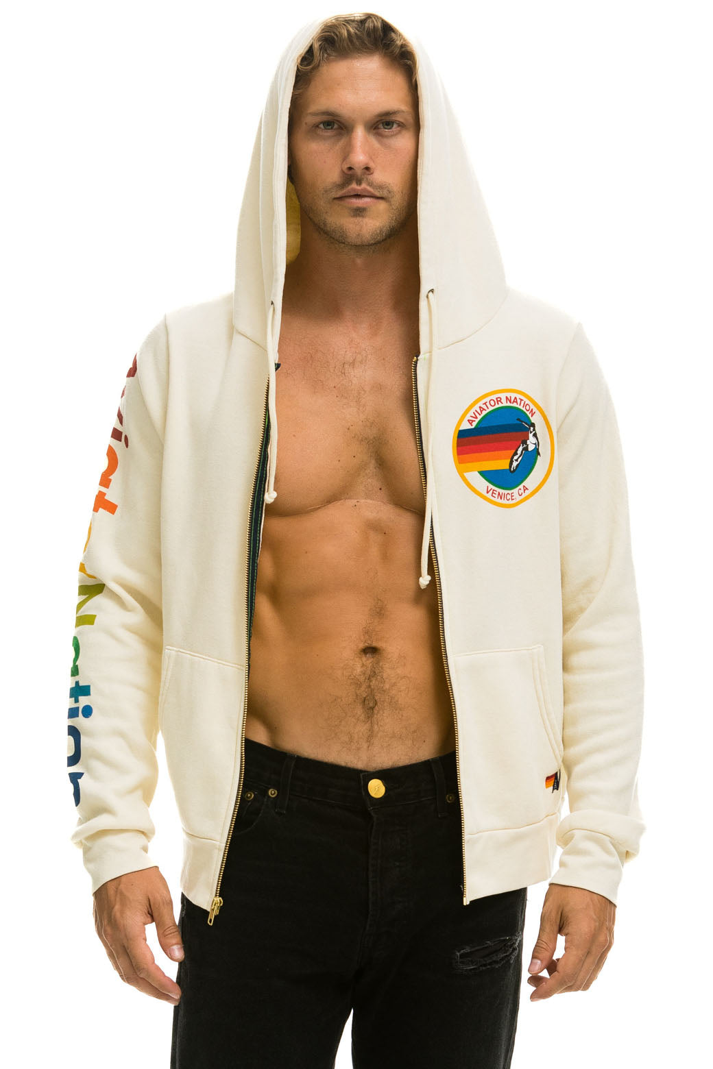 AVIATOR NATION HOODIE - VINTAGE WHITE