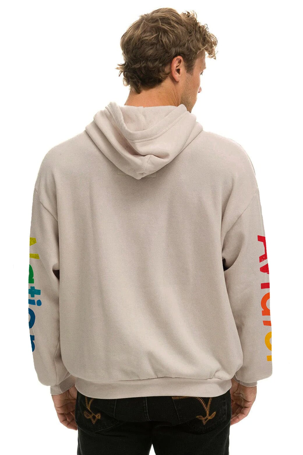 AVIATOR NATION  RELAXED PULLOVER HOODIE - SAND