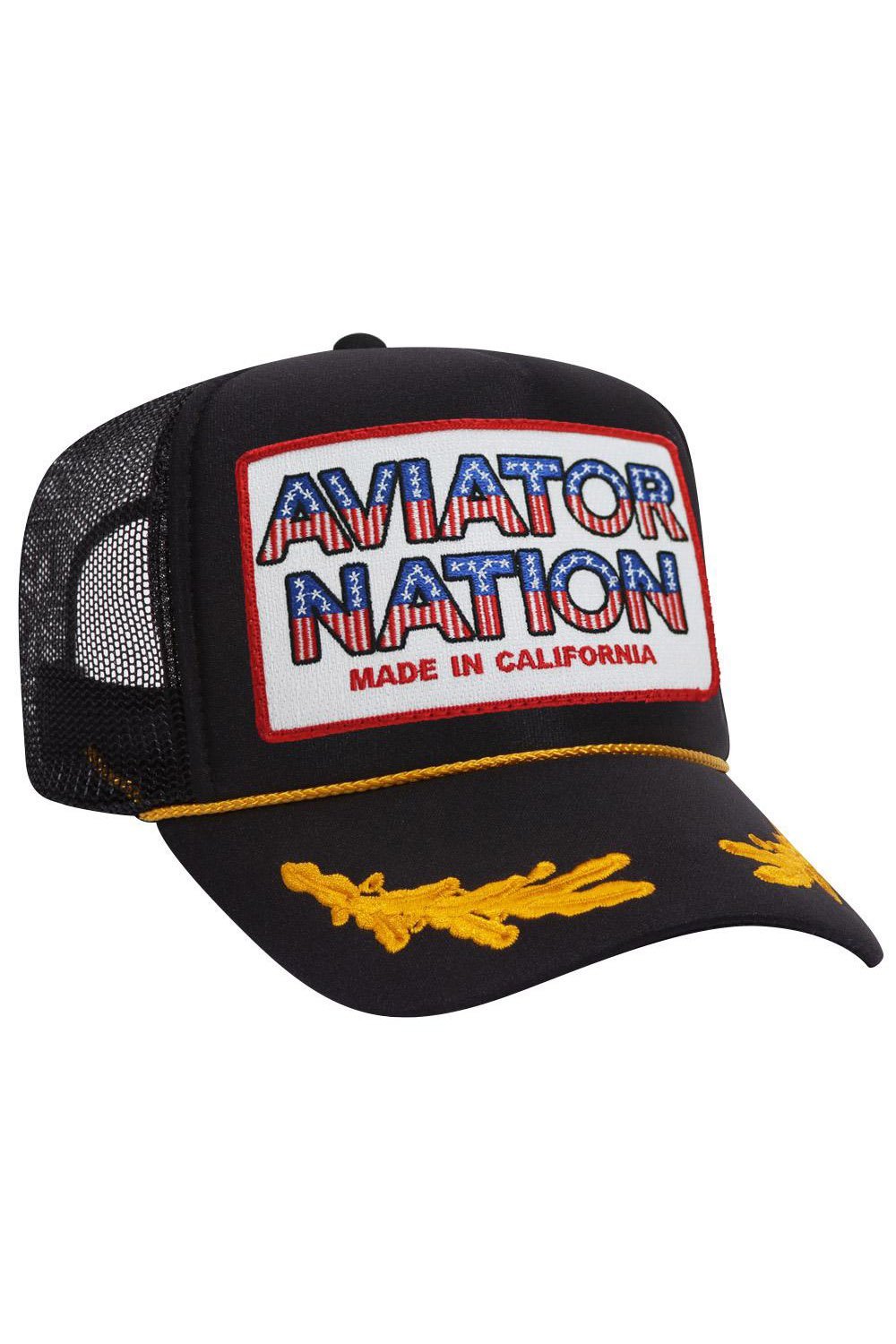AVIATOR NATION USA PATRIOTIC VINTAGE TRUCKER HAT