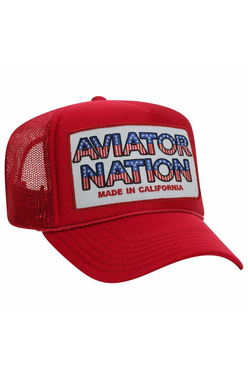AVIATOR NATION USA PATRIOTIC VINTAGE TRUCKER HAT