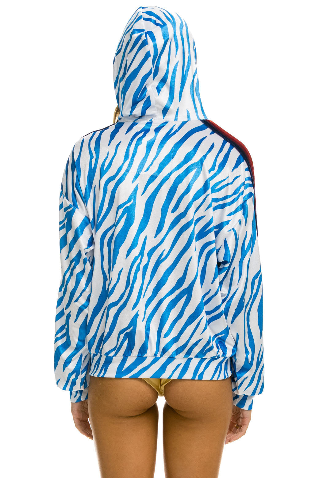 CLASSIC VELVET RELAXED PULLOVER HOODIE - BLUE TIGER
