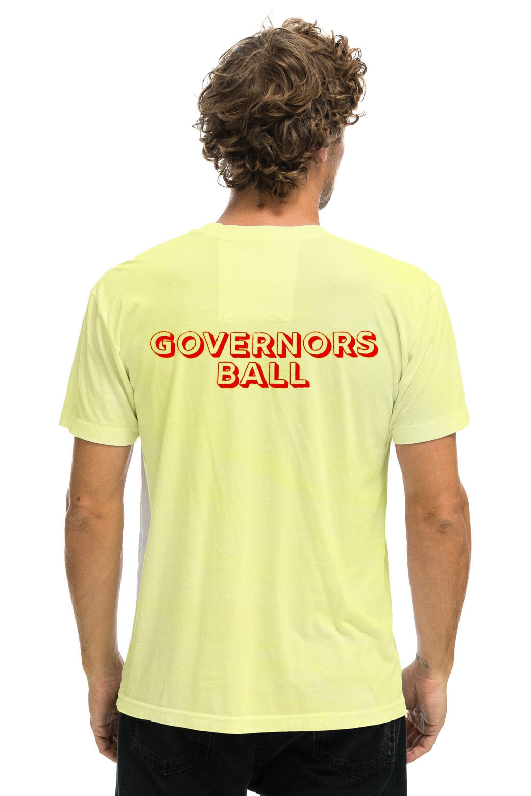 GOV BALL 2024 UNISEX CREW TEE - NEON YELLOW