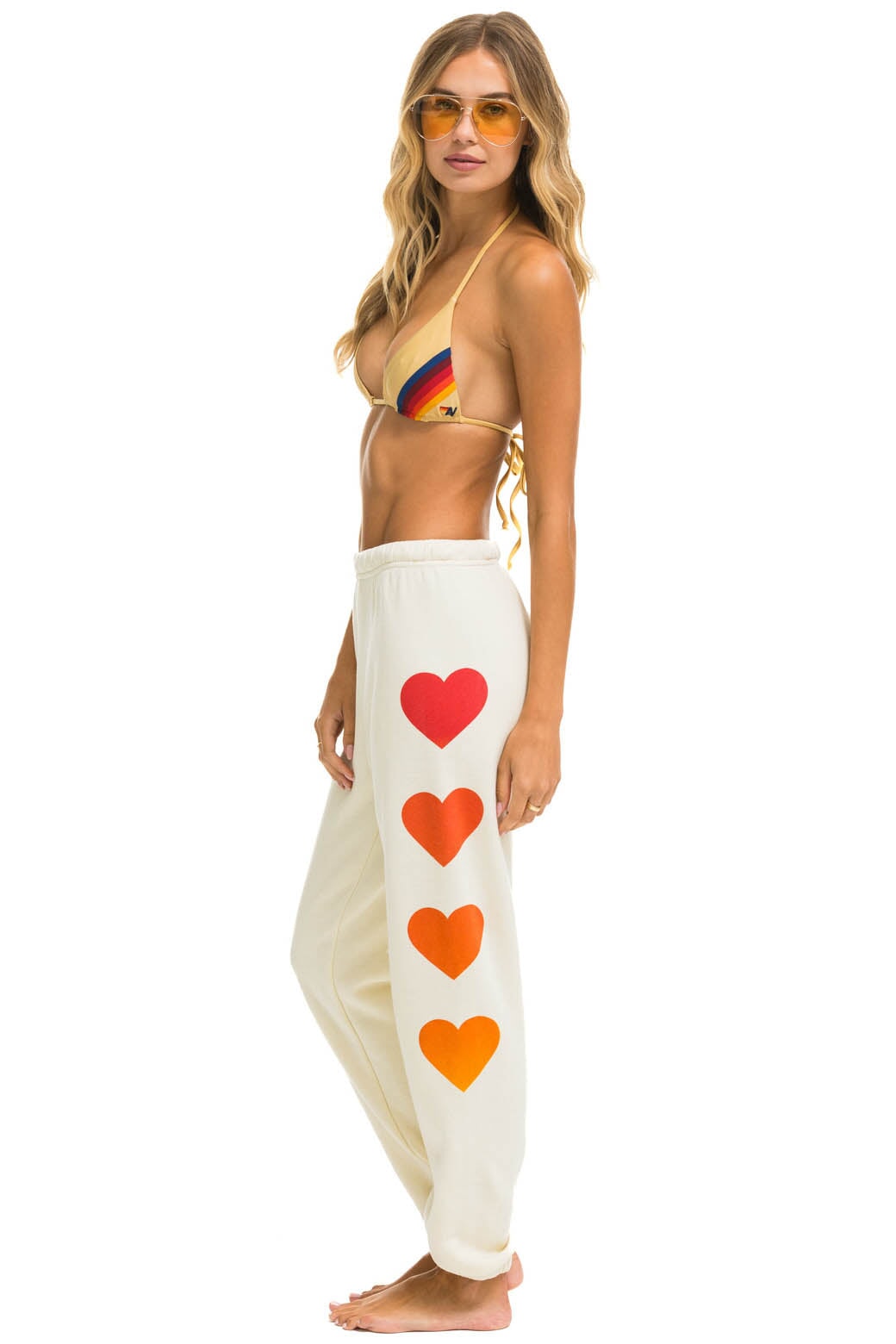 HEART FADE 4 SWEATPANTS - VINTAGE WHITE