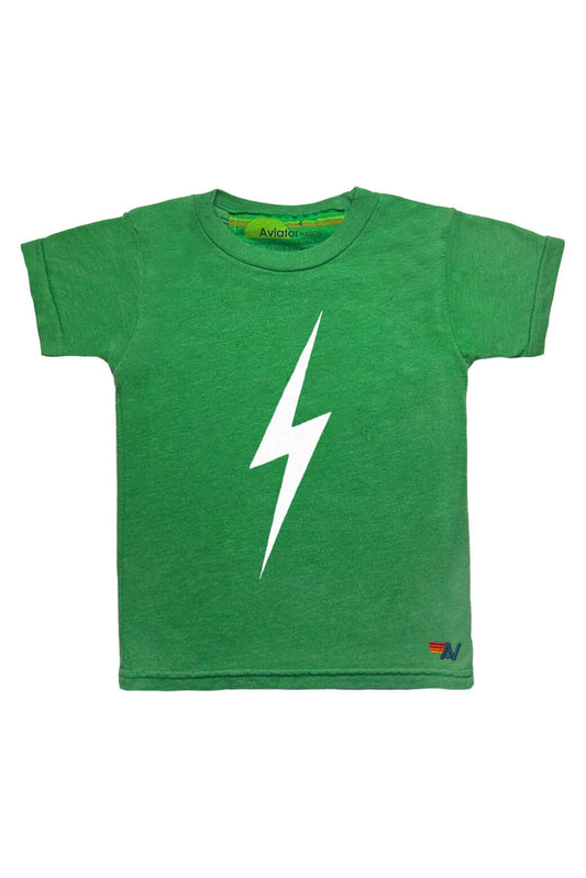 KID'S BOLT TEE - KELLY GREEN