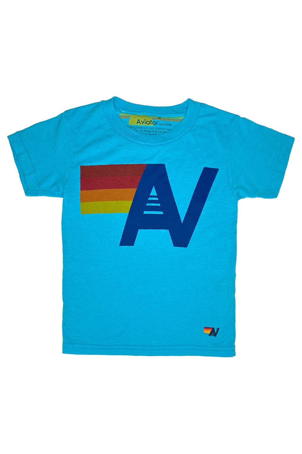 KID'S LOGO TEE - NEON BLUE