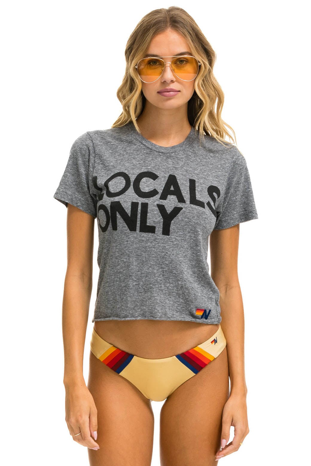 LOCALS ONLY BOYFRIEND TEE - HEATHER GREY