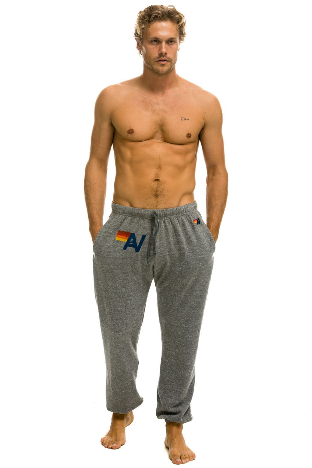 LOGO SWEATPANTS - HEATHER GREY