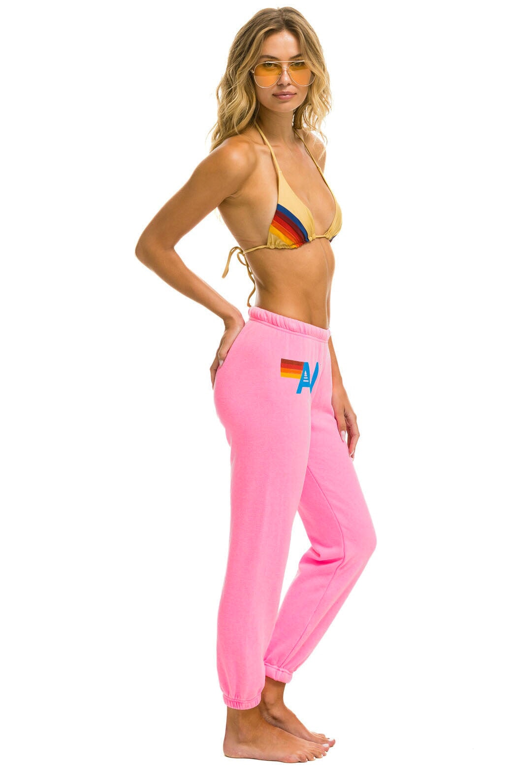 LOGO SWEATPANTS - NEON PINK