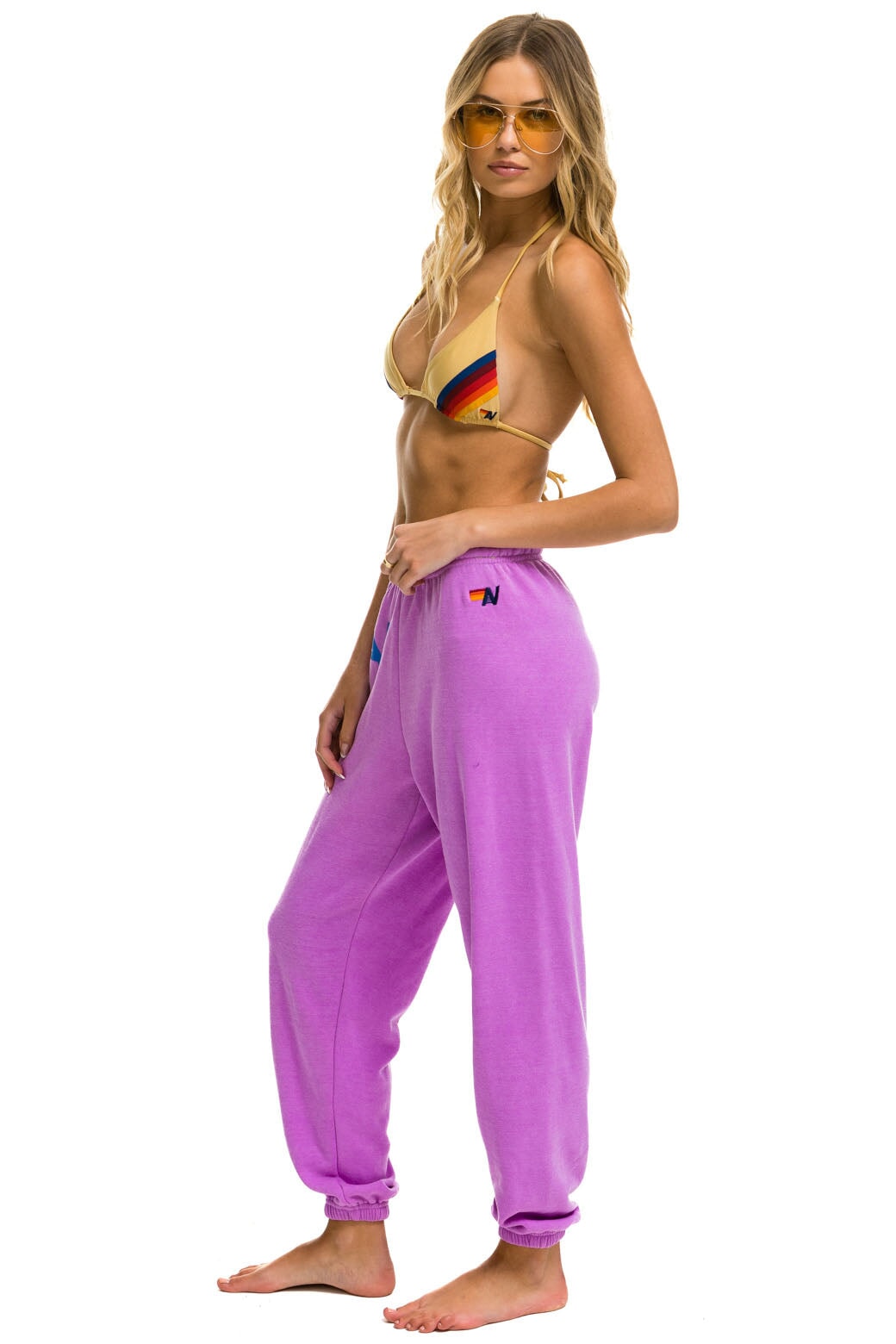 LOGO SWEATPANTS - NEON PURPLE