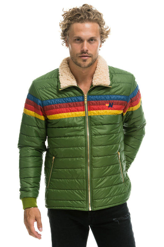 4 STRIPE JACKET - GARDEN GREEN