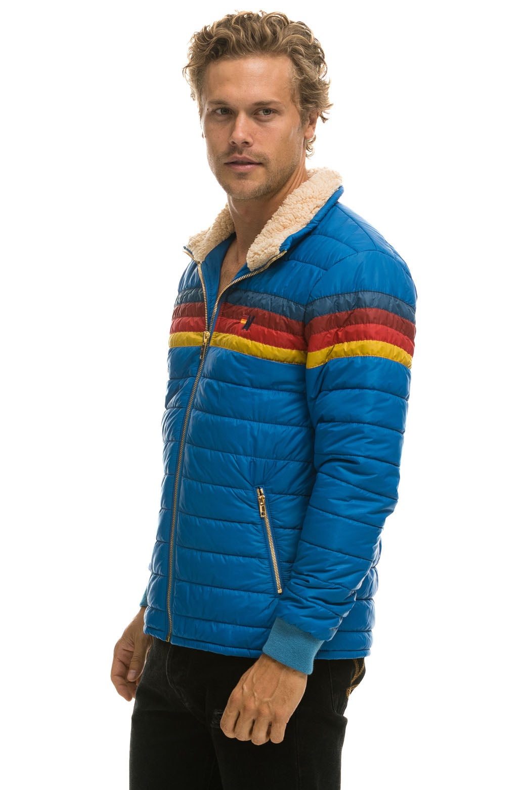 4 STRIPE JACKET  -  SNORKEL BLUE