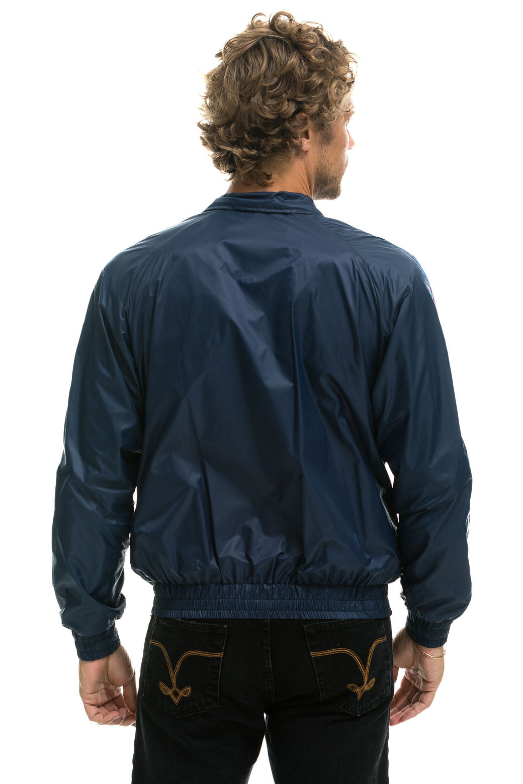MEN'S 4 STRIPE WINDBREAKER - NAVY