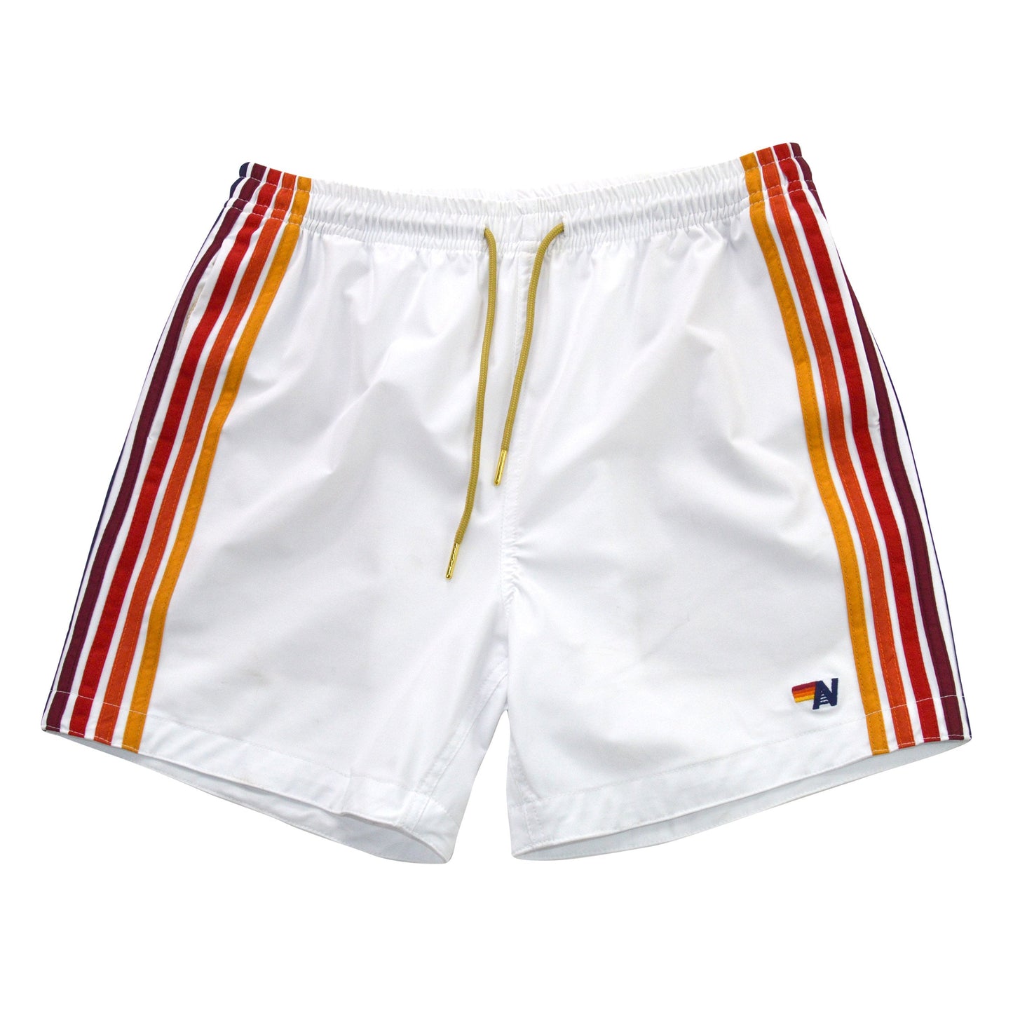 MEN'S 5 STRIPE FLEX SHORTS - WHITE