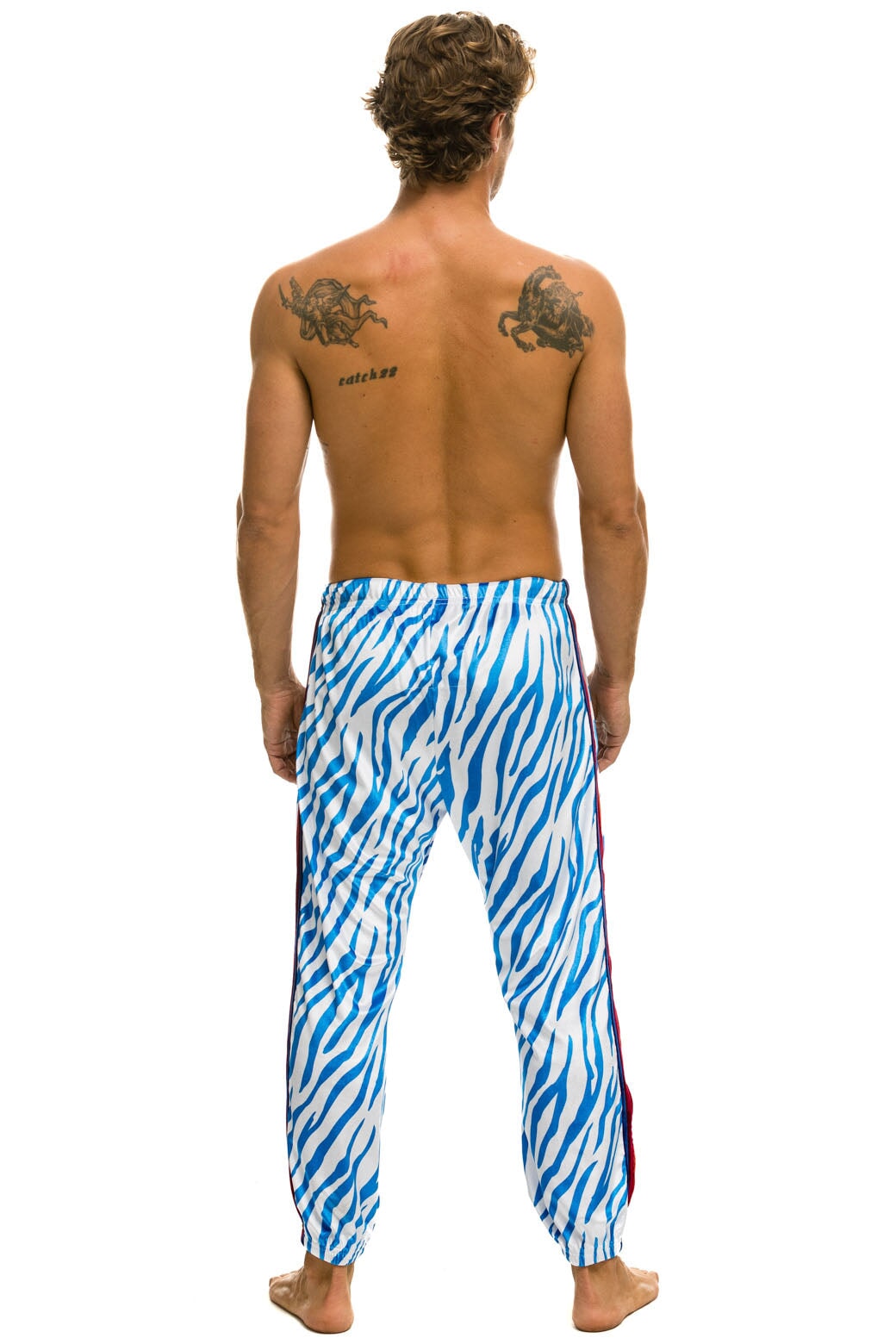 CLASSIC VELVET SWEATPANTS - BLUE TIGER