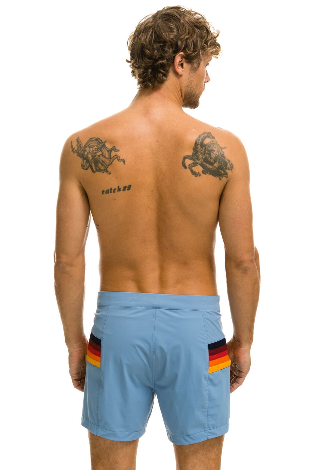 MEN'S HORIZONTAL 5 STRIPE FLEX SHORTS - ISLANDA