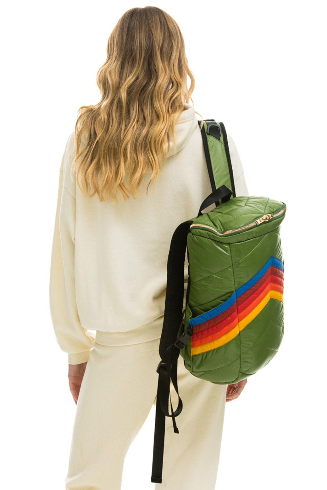 PEAK PUFFER BACKPACK - GARDEN GREEN GLOSSY