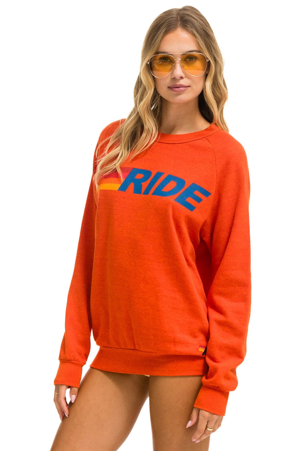 RIDE LOGO CREW SWEATSHIRT - ORANGE